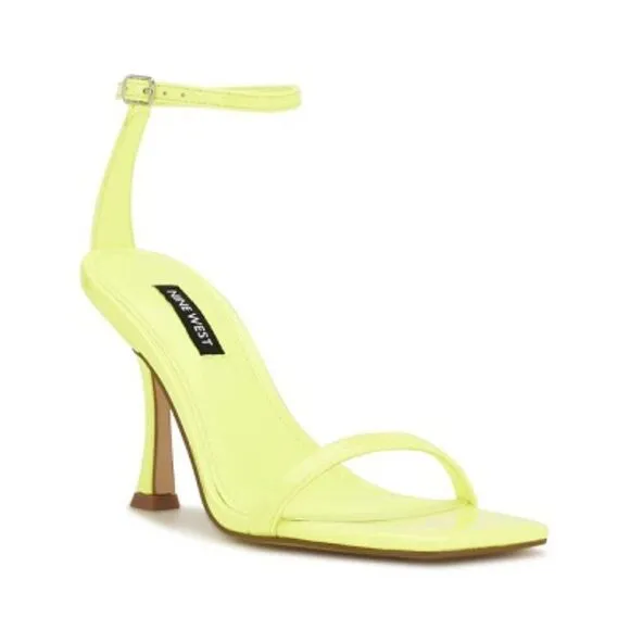Nine West Yess Ankle Strap Sandals Women's Yellow Size 9 M