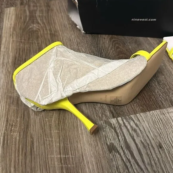 Nine West Yess Ankle Strap Sandals Women's Yellow Size 9 M