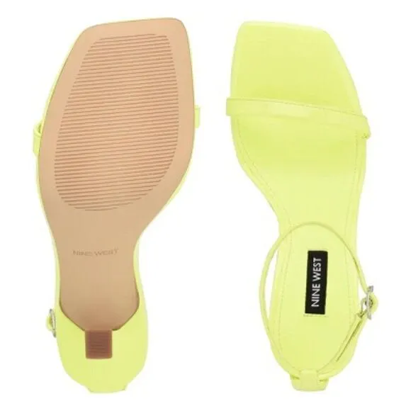 Nine West Yess Ankle Strap Sandals Women's Yellow Size 9 M