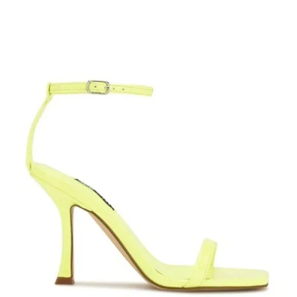 Nine West Yess Ankle Strap Sandals Women's Yellow Size 9 M