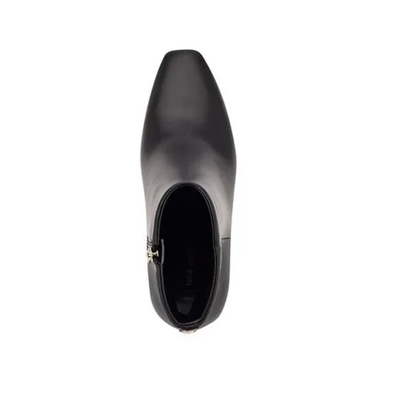 Nine West Yuhav Women's Black Studded Block Heel Boots 9.5