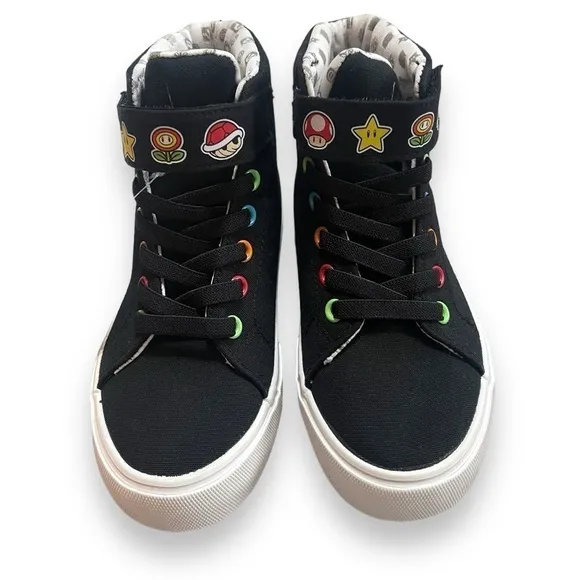 NINTENDO Super Mario Sneakers High-Top Kid’s Size 12 Hightop Shoes