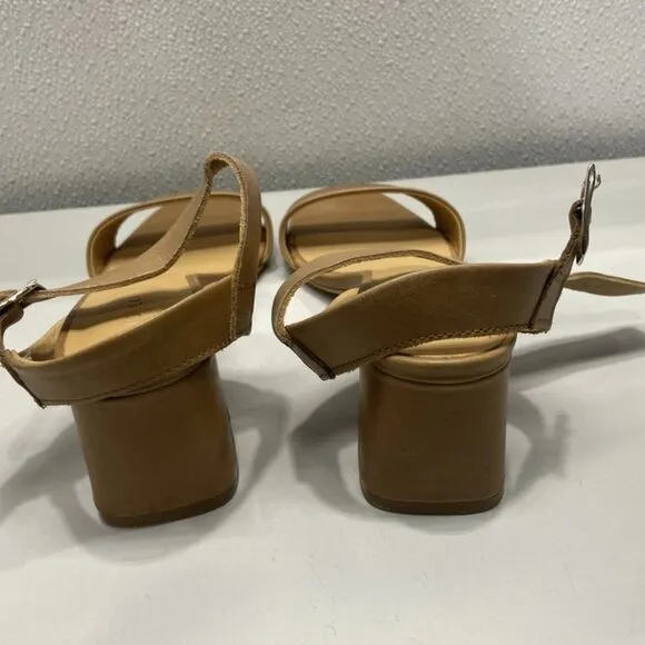 Nisolo Stella Block Heel Sandals – Women’s Size 9 – Almond – New With Distressed