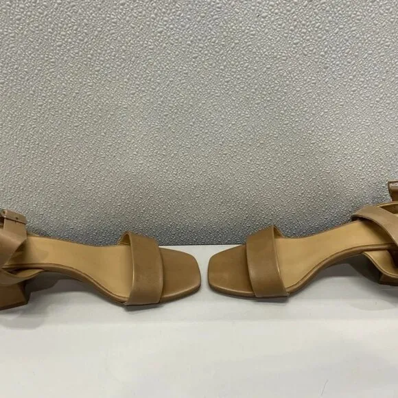 Nisolo Stella Block Heel Sandals – Women’s Size 9 – Almond – New With Distressed