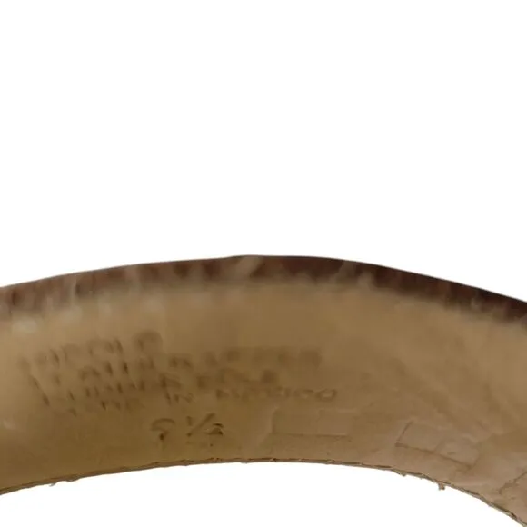 Nisolo Womens Leather Go-To Flatform Sandals US size 9.5 Brandy NEW in Box