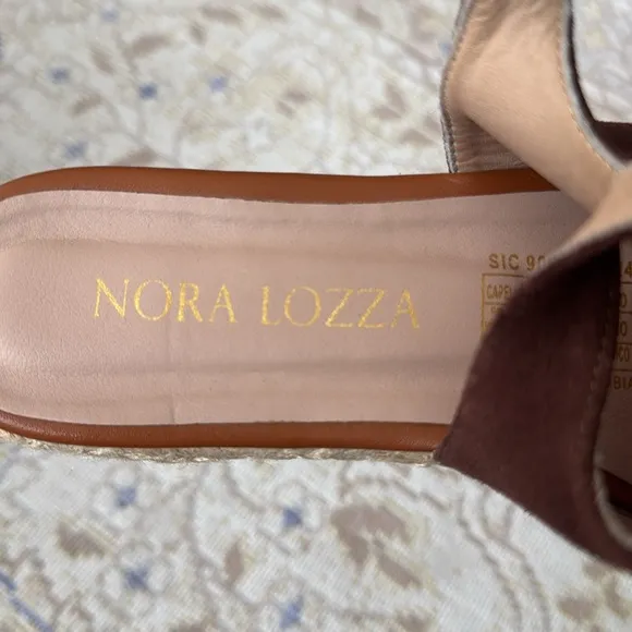 Nora lozza Suee Wedge Sandals Size 39