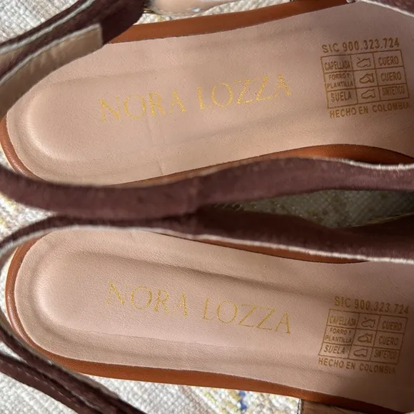 Nora lozza Suee Wedge Sandals Size 39
