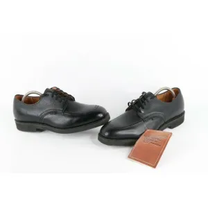 NOS Vintage 90s Red Wing Shoes Mens 10 D Leather Postman Oxford Shoes Black USA