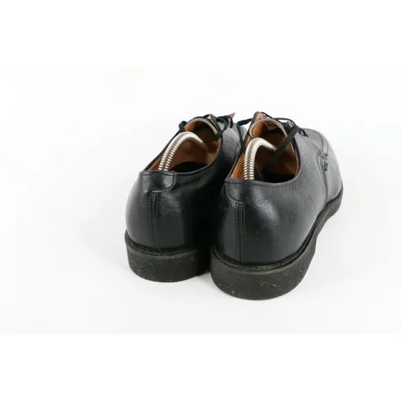 NOS Vintage 90s Red Wing Shoes Mens 10 D Leather Postman Oxford Shoes Black USA