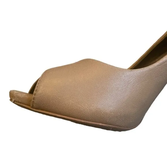 Nude Lorissa Leather Peep Toe Pumps by Sam Edelman- 7.5