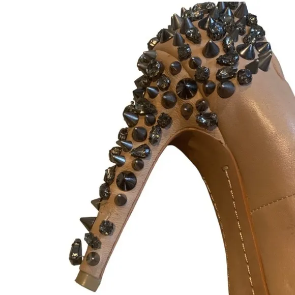 Nude Lorissa Leather Peep Toe Pumps by Sam Edelman- 7.5