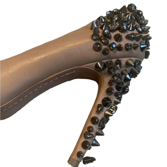 Nude Lorissa Leather Peep Toe Pumps by Sam Edelman- 7.5