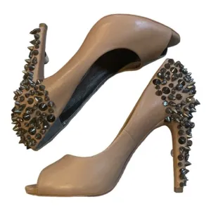 Nude Lorissa Leather Peep Toe Pumps by Sam Edelman- 7.5
