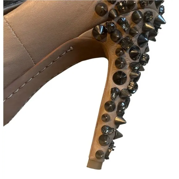 Nude Lorissa Leather Peep Toe Pumps by Sam Edelman- 7.5