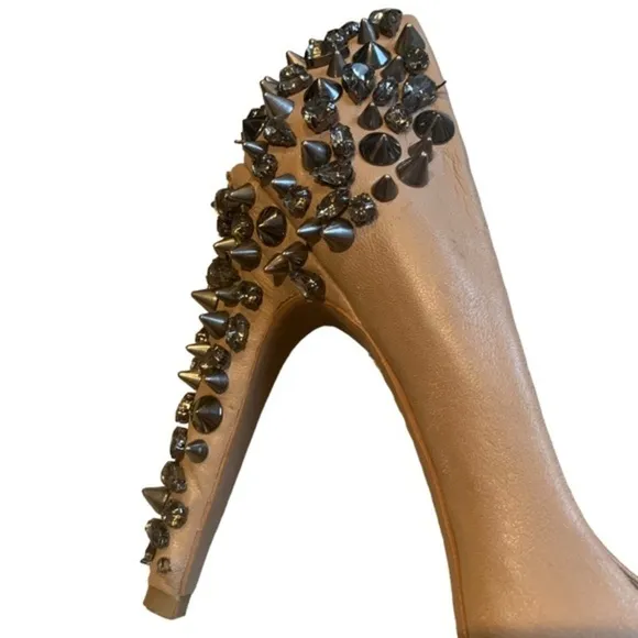 Nude Lorissa Leather Peep Toe Pumps by Sam Edelman- 7.5