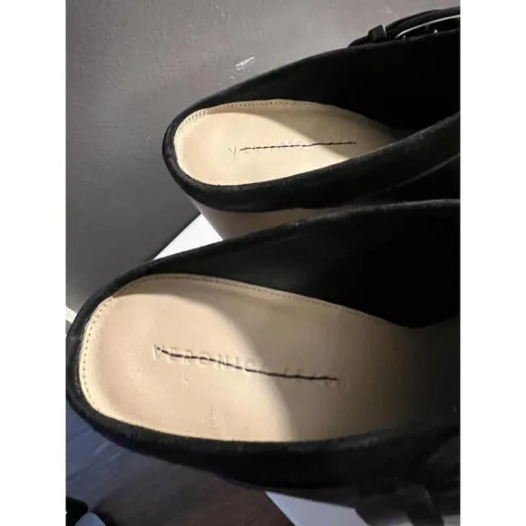 NWB VERONICA BEARD &quot;Dacey&quot; Black Suede Mule Clogs shoes US 11 M EUR 41 $400