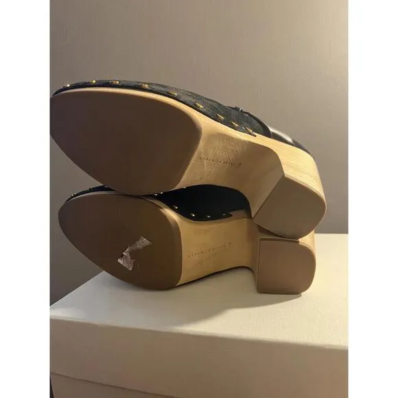 NWB VERONICA BEARD &quot;Dacey&quot; Black Suede Mule Clogs shoes US 11 M EUR 41 $400