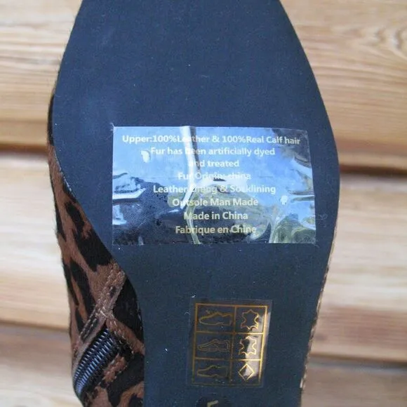 NWOB Jeffrey Campbell Godard Dual Animal Print Boots 5