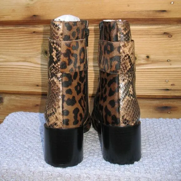 NWOB Jeffrey Campbell Godard Dual Animal Print Boots 5