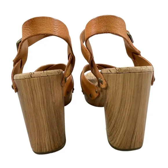 NWOB Kork-Ease Drew Strappy Leather Strap Block Heel Platform Sandals Size 8M