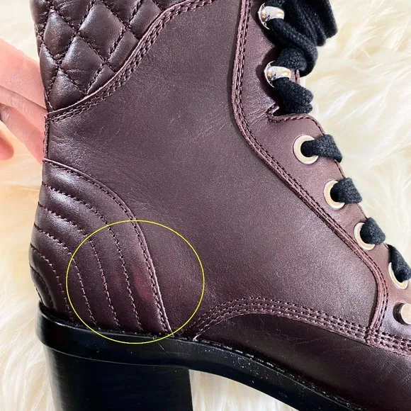 NWOB MARC FISHER Wyomi Platform Leather Lace-up Ankle Boot Sz 6.5 US