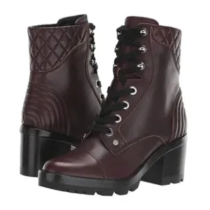 NWOB MARC FISHER Wyomi Platform Leather Lace-up Ankle Boot Sz 6.5 US