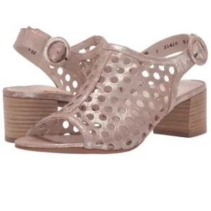 NWOB Paul Green Tico Perforated Block-Heel Sandals Size 4 UK / 6.5 US