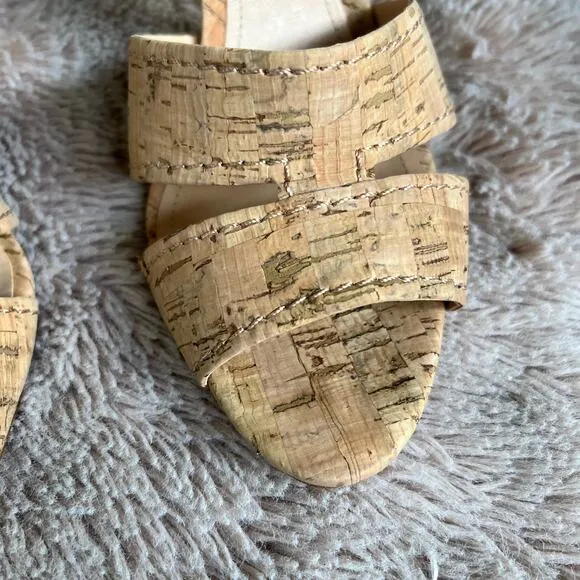 NWOB Schutz Cork 'Gwen' Ankle Strap Sandals with Heel Size: 10B