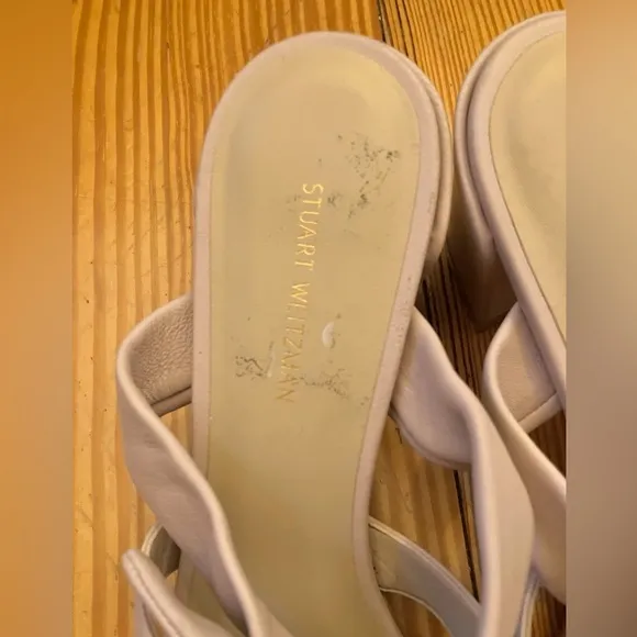 NWOB Stuart Weitzman Play 75 Knot-detail Sandals in Beige Blush Sz 7