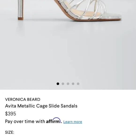 NWOB VERONICA BEARDAvita Metallic Cage Slide Sandals Sz 5.
