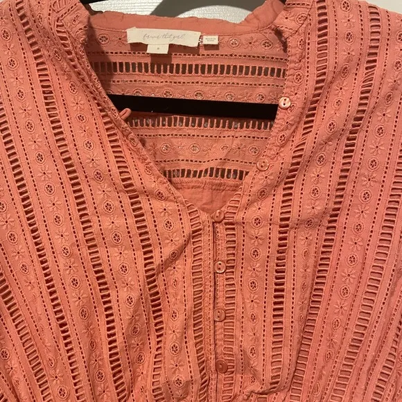 NWOT Anthropologie Forever That Girl Pink Eyelet Mini Dress in Pink