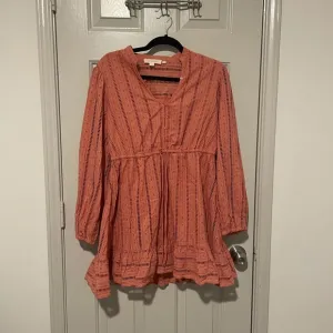 NWOT Anthropologie Forever That Girl Pink Eyelet Mini Dress in Pink