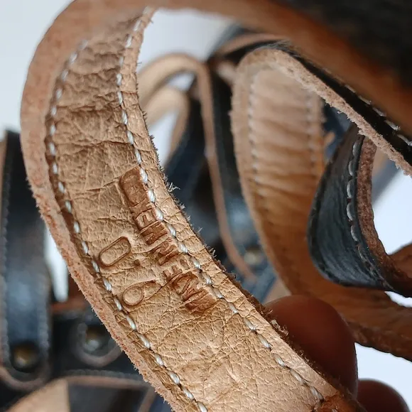 NWOT Bed Stu Jullian Distressed Leather Wooden High Heel Wedge Size 9