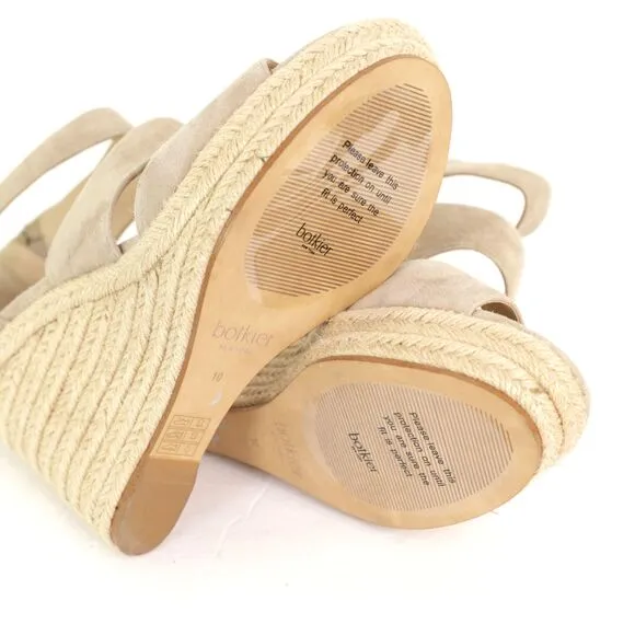NWOT Botkier New York Julian Leather Wedge Sandals size 10