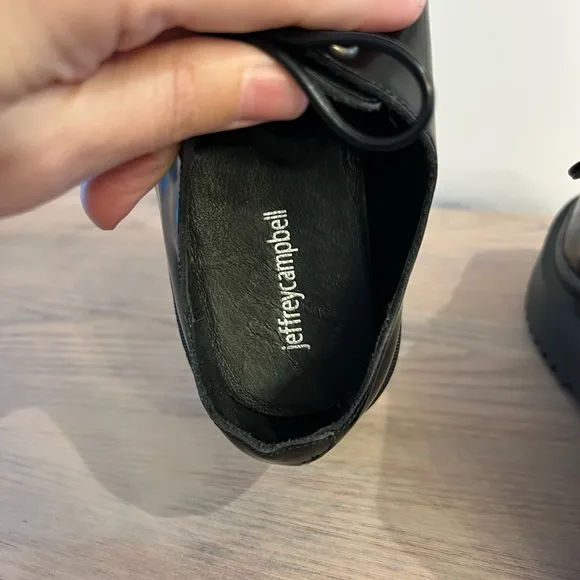 NWOT Jeffrey Campbell Platform Black Lace-Up Shoes