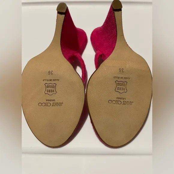 NWOT Jimmy Choo Fuchsia Pink Terry Flip Flop Sandal