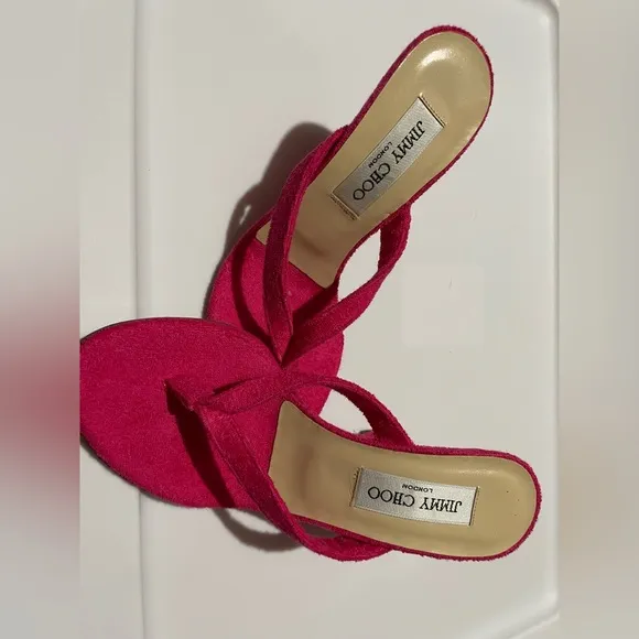 NWOT Jimmy Choo Fuchsia Pink Terry Flip Flop Sandal