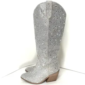 NWOT MADDEN GIRL Arizona Rhinestone Embellished Knee High Cowboy Boots Size 6.5