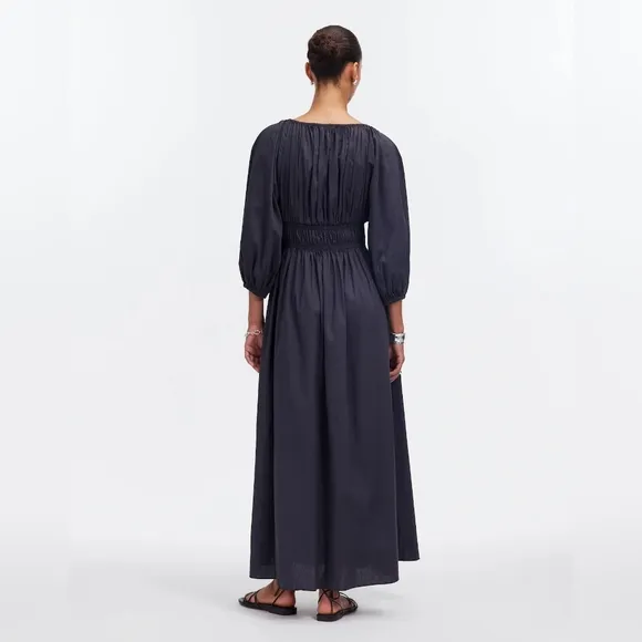 NWOT Madewell V-Neck Balloon-Sleeve Maxi Dress Size 8