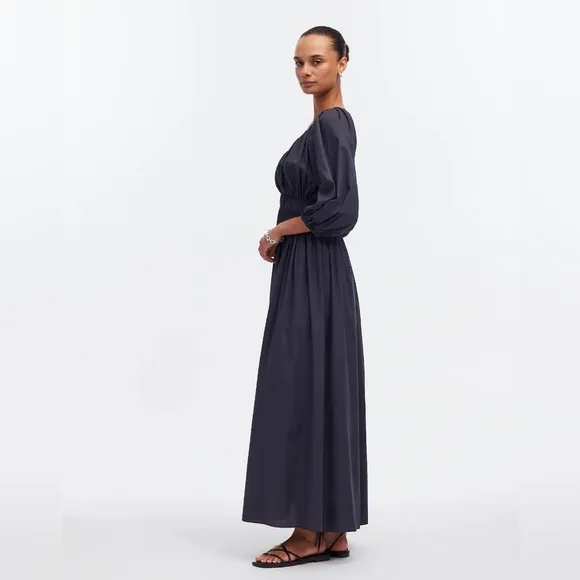 NWOT Madewell V-Neck Balloon-Sleeve Maxi Dress Size 8