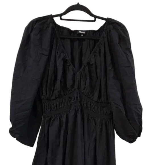 NWOT Madewell V-Neck Balloon-Sleeve Maxi Dress Size 8