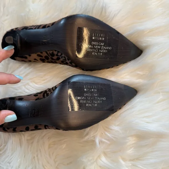 NWOT Stuart Weitzman Cheetah Calf Hair Pumps | Size 8 | Leopard Print Heels