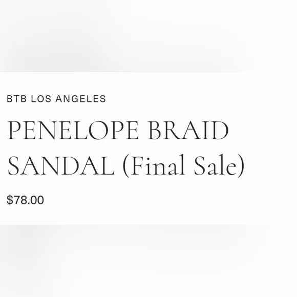 NWT Btb Los Angeles Penelope braid sandals in punch size 8