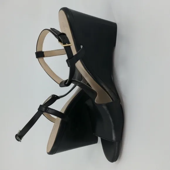 NWT COLE HAAN Leather Wedge Sandals