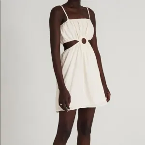 NWT Faithfull the Brand Linen Cut-Out Mini Dress Zuma Size 10/XL