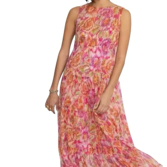 NWT Johnny Was Jade Loran Tiered Maxi Fabiola Dress XL