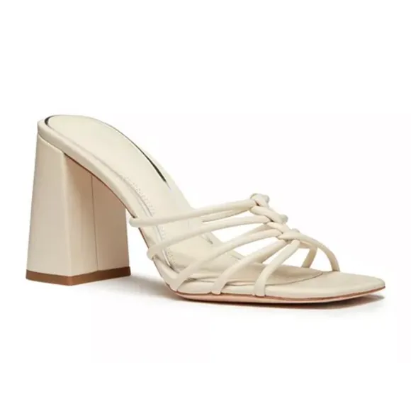 NWT - PAIGE Women's Becca Slip On Leather Strappy High Heel Sandals, Size 7