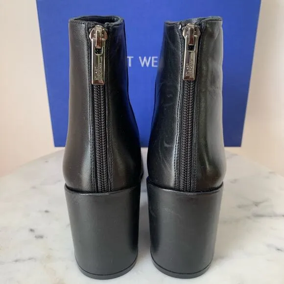 NWT Stuart Weitzman Black Ankle Boots 10
