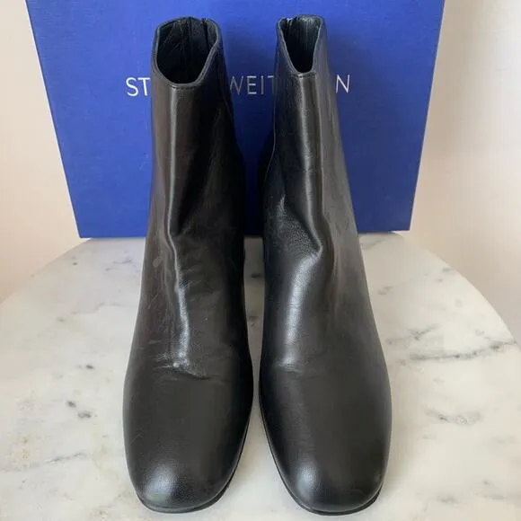 NWT Stuart Weitzman Black Ankle Boots 10