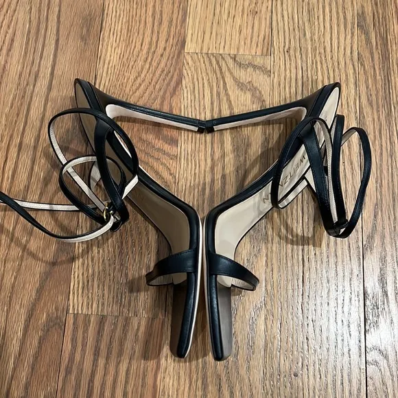 NWT Stuart Weitzman Leather Sandals- Ellsie 100 Black